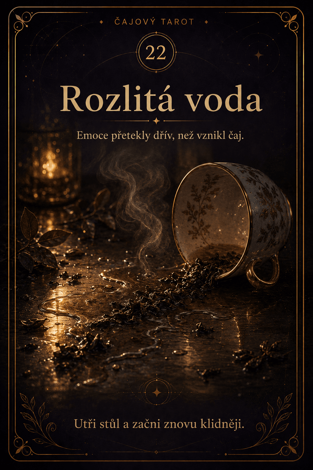 Rozlitá voda – Čajový tarot