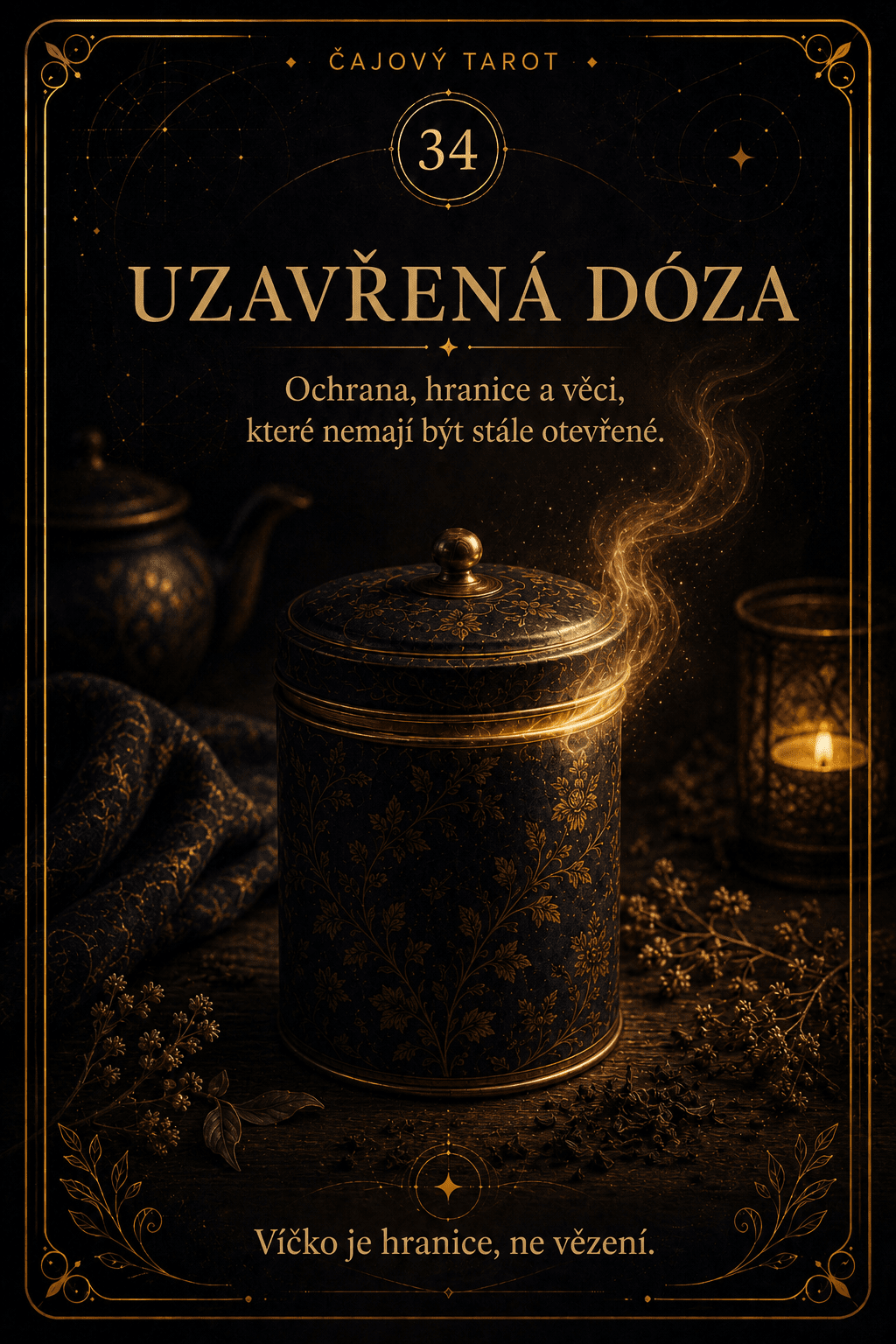 Uzavřená dóza – Čajový tarot