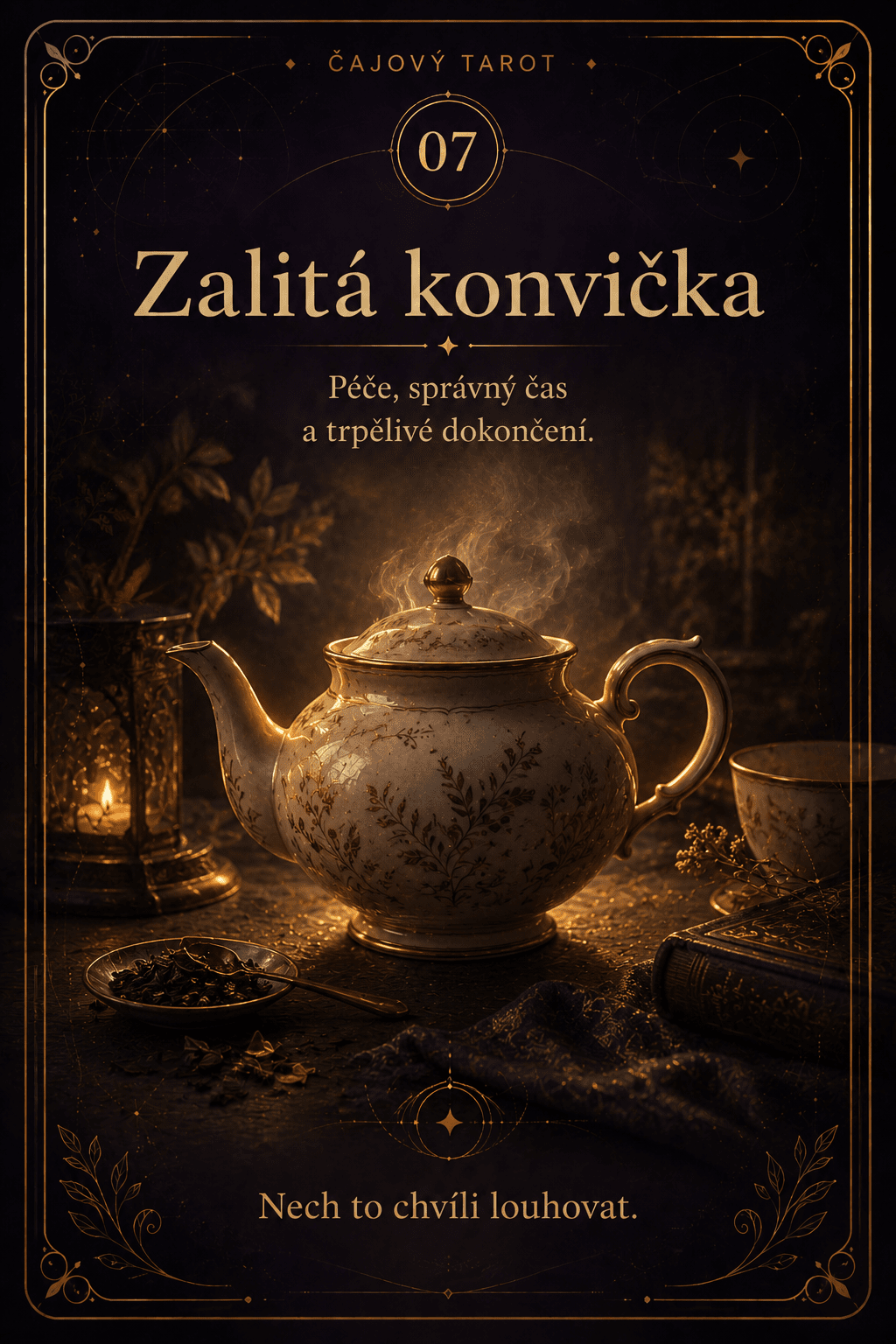 Zalitá konvička – Čajový tarot